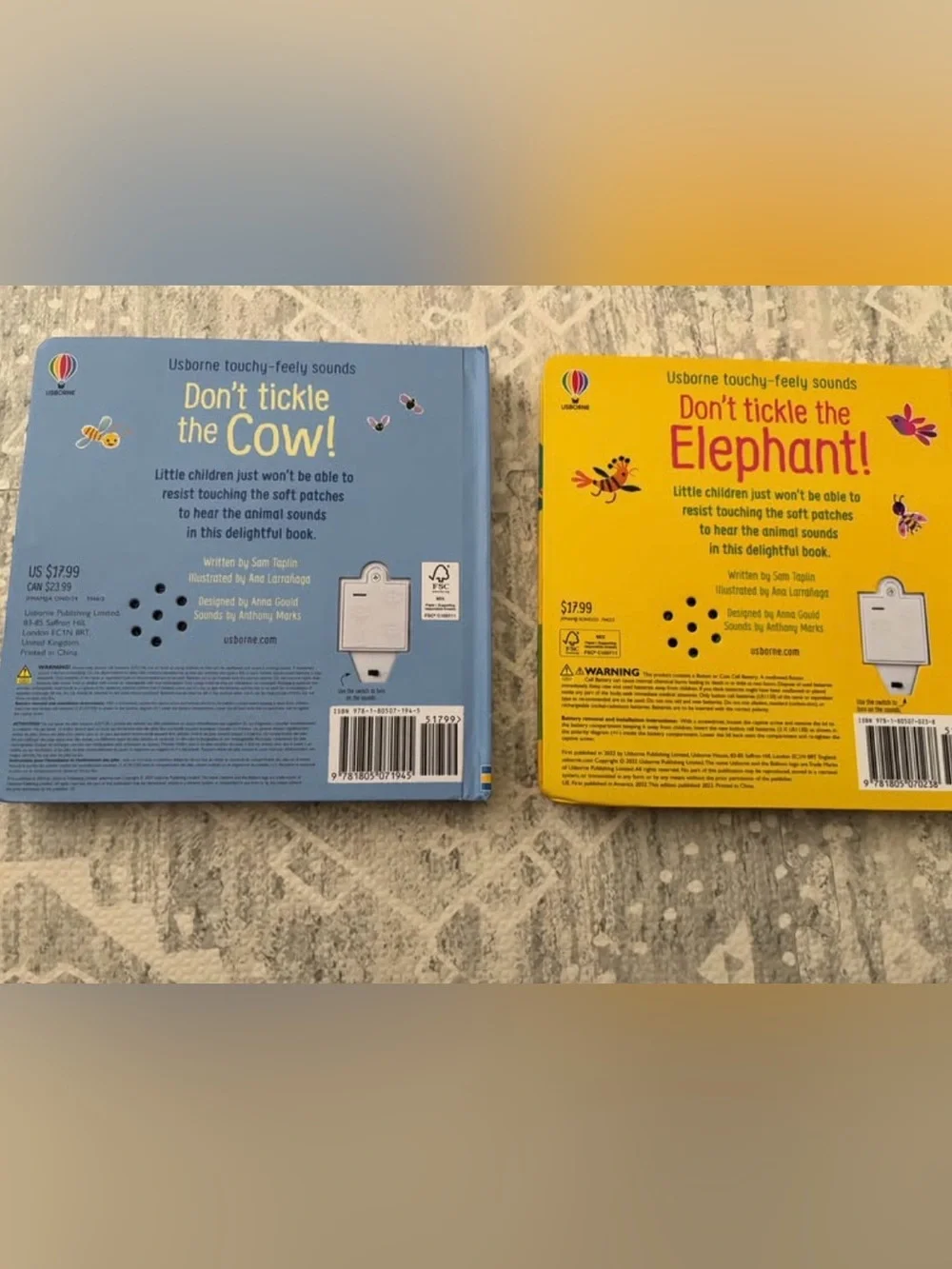 Pair of “Don’t Tickle The” toddler books